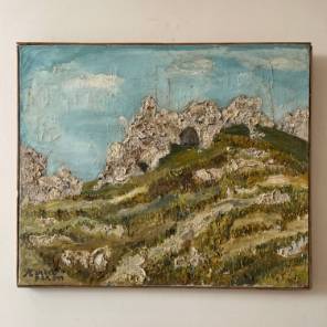 Rocky Landscape, Oil on Canvas